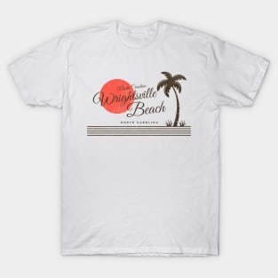 Wrightsville Beach, NC Summertime Vacationing Palm Sunset T-Shirt